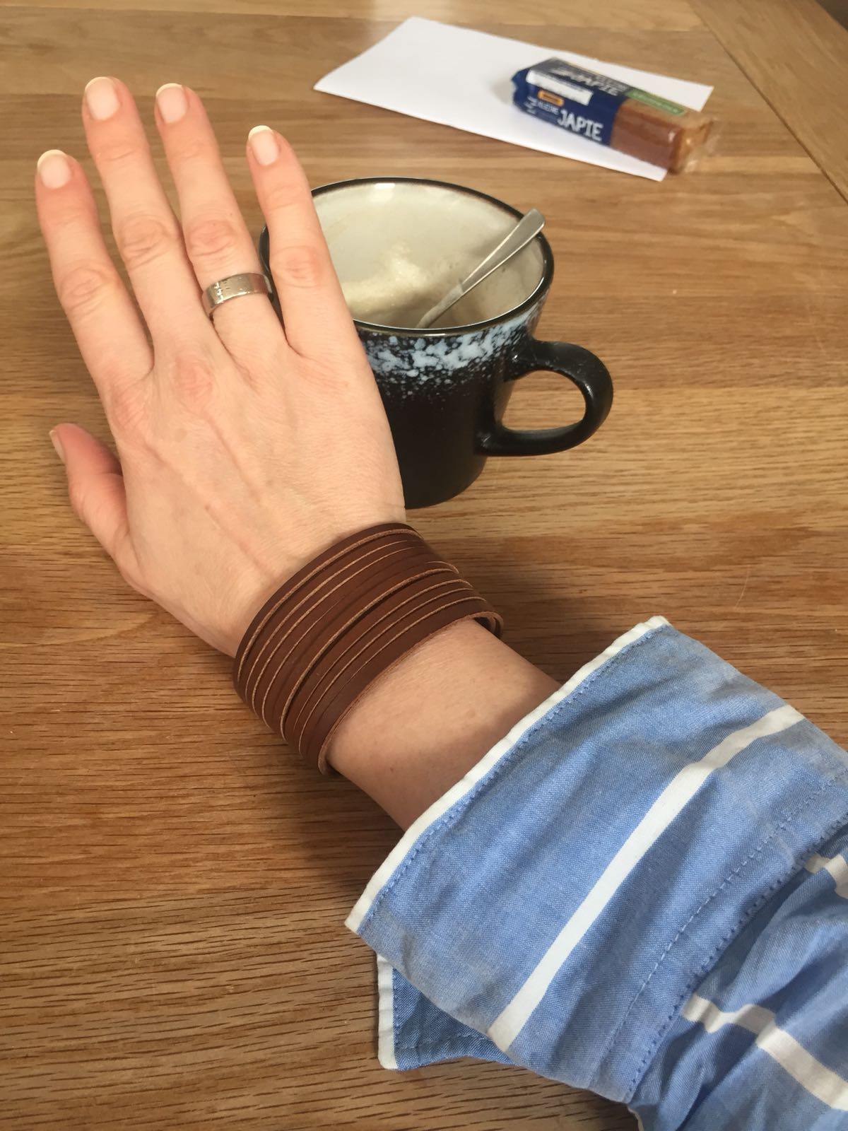 Leren armband plantaardig gelooid leer