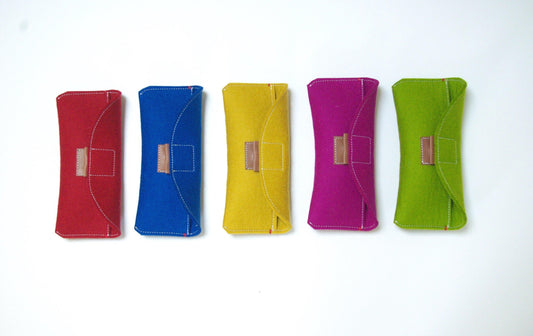 brillenkoker met magnetische sluiting  - alle kleuren - Westerman Bags vilten tassen en hoezen. Dutch Design.