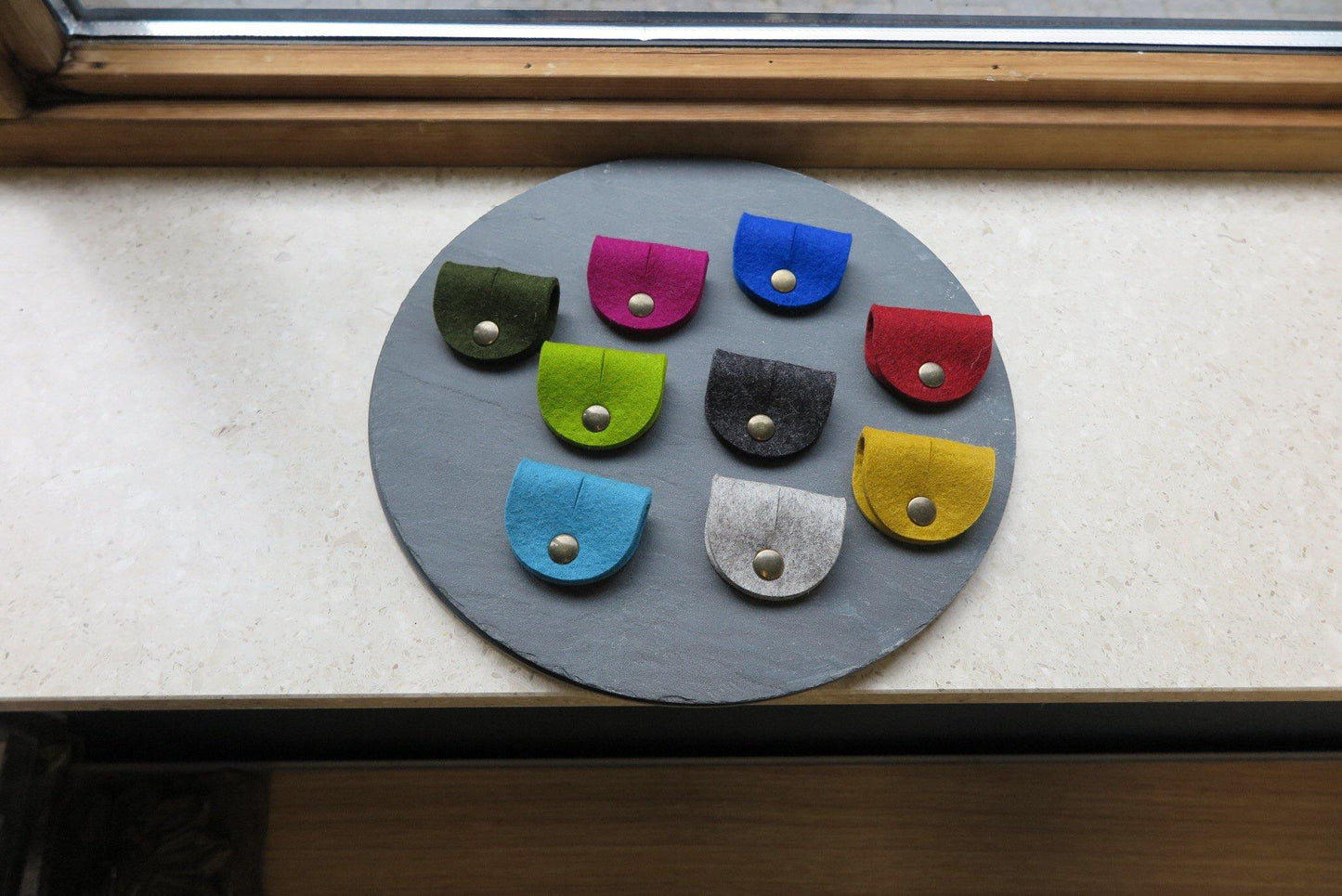 Felt earphone holder cable holder in many colours pure wool