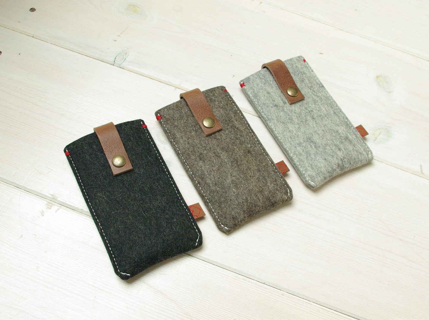 Iphone hoezen vilt en leren sluiting