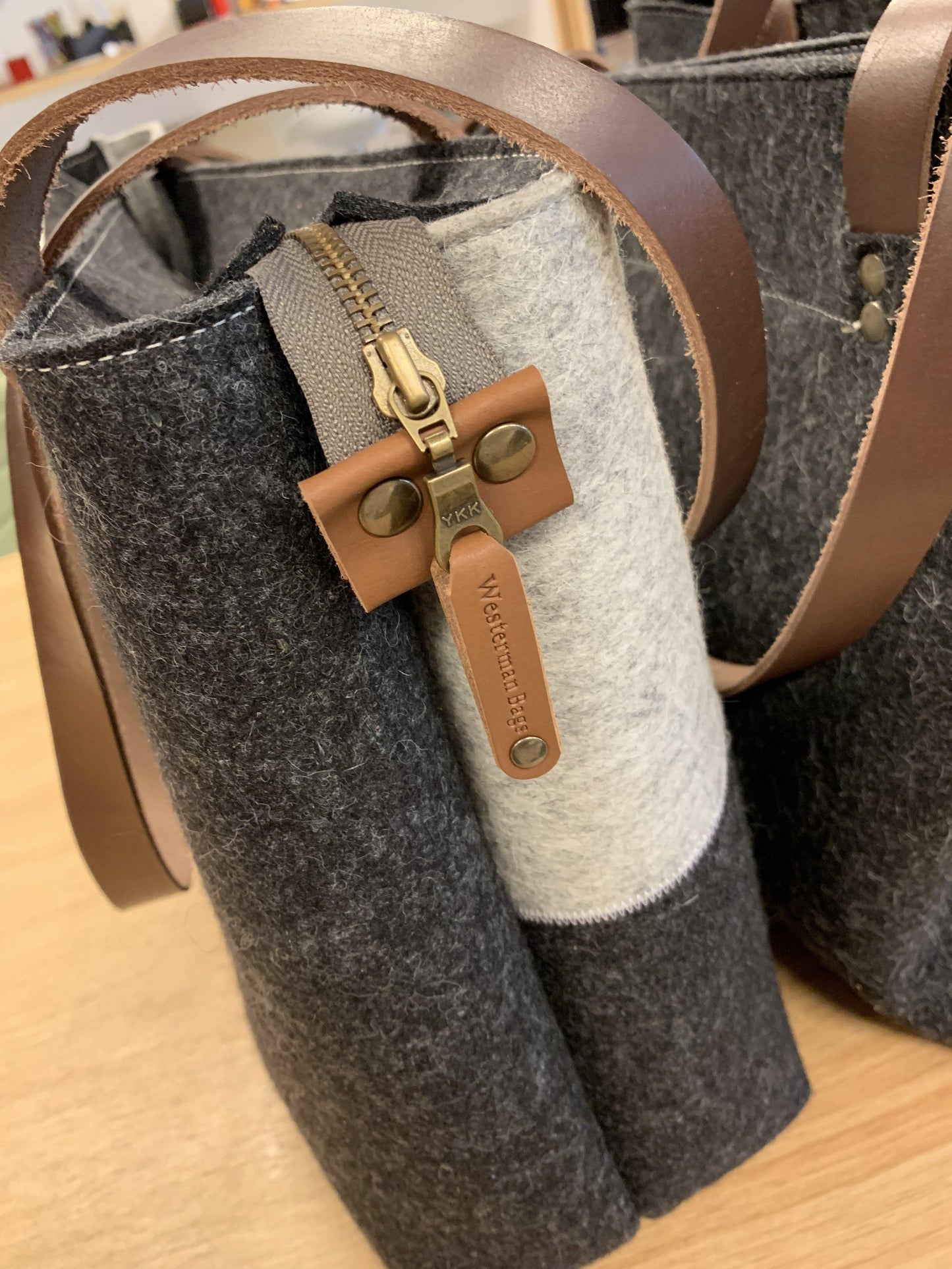 Tas van vilt voor mannen, vilten shopper