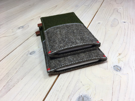 Iphone 8 PLUS hoes in vilt duurzaam en natuurlijk