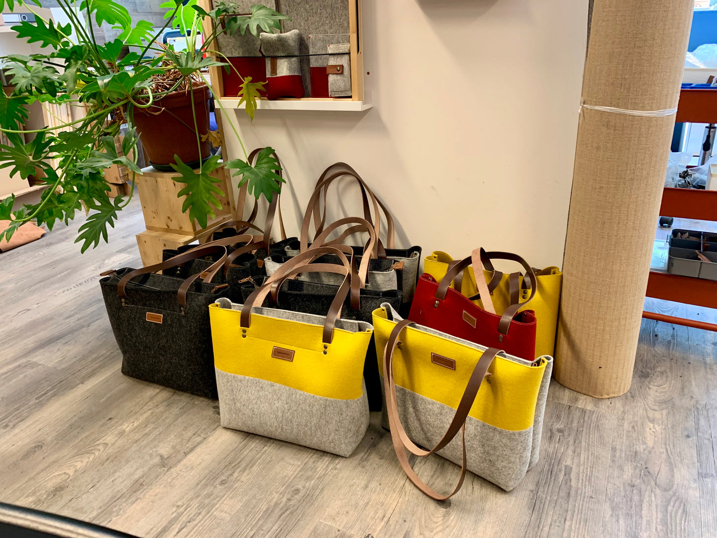 Felt Bag collection by Westerman bags contemporary Dutch Design in pure wool