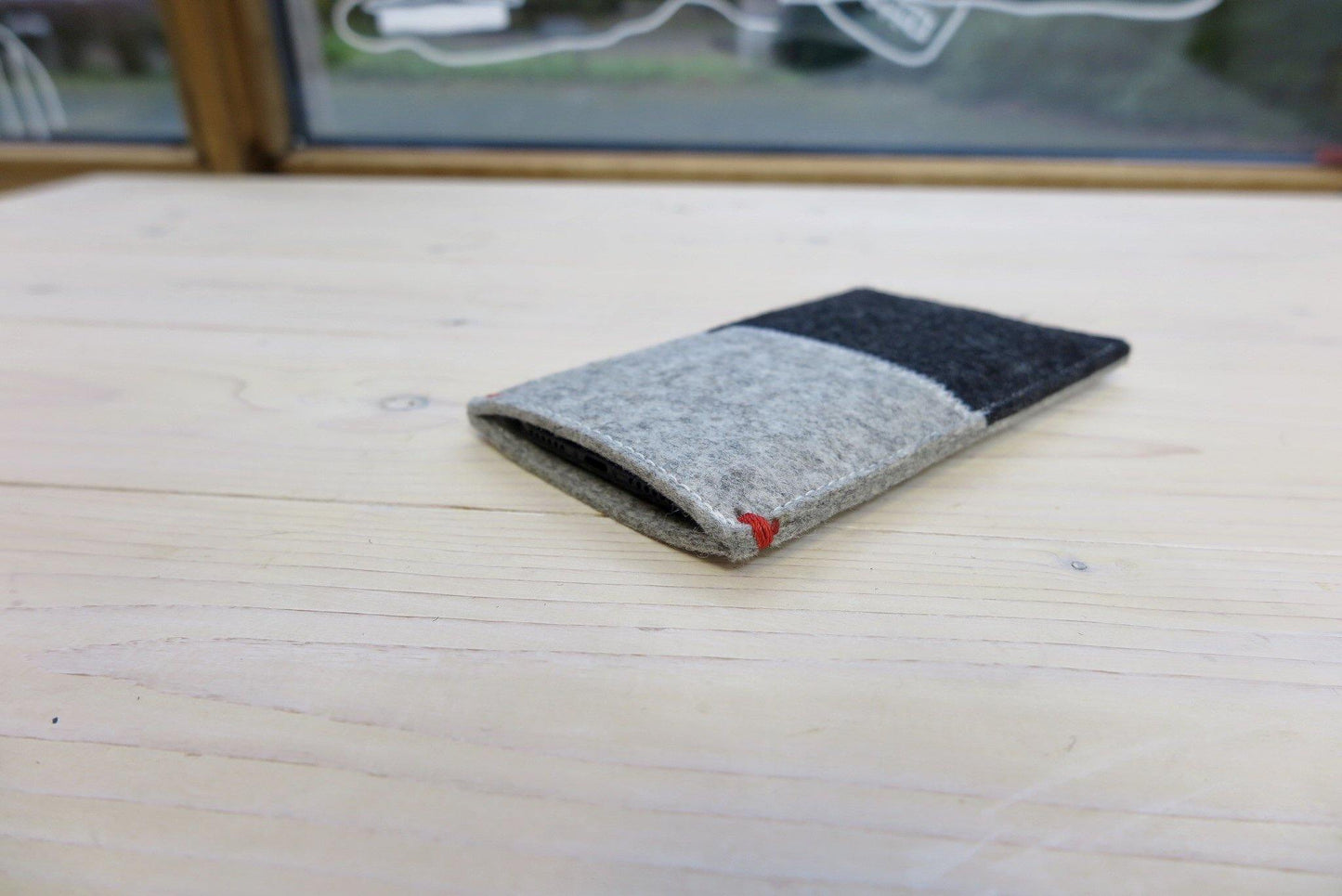 iPHone 11 case wool felt black and grey