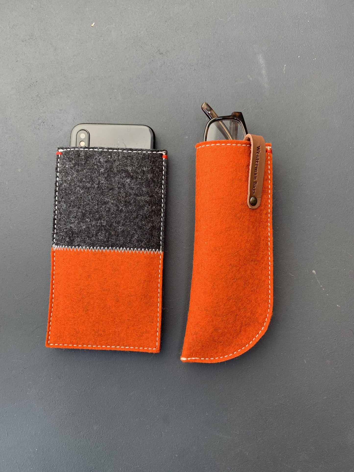 Brillenkoker - eye glasses case - Westerman Bags vilten tassen en hoezen. Dutch Design.