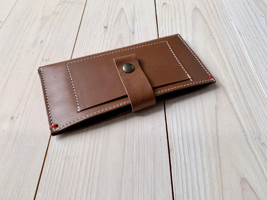 Iphone Wallet Cognac leer - Westerman Bags vilten tassen en hoezen. Dutch Design.