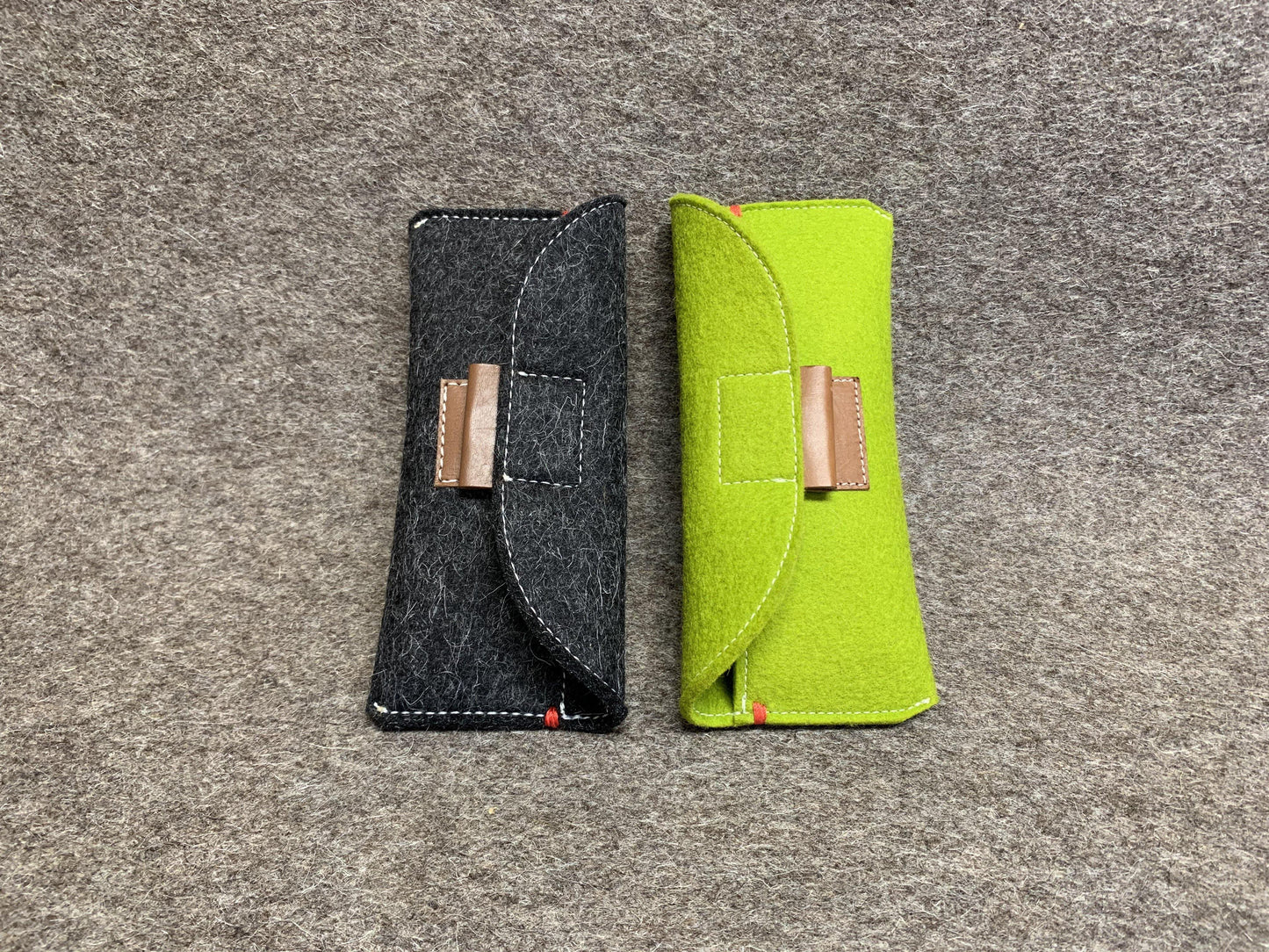 KIJKNOU - brillenkoker met magnetische sluiting groen - alle kleuren - Westerman Bags vilten tassen en hoezen. Dutch Design.