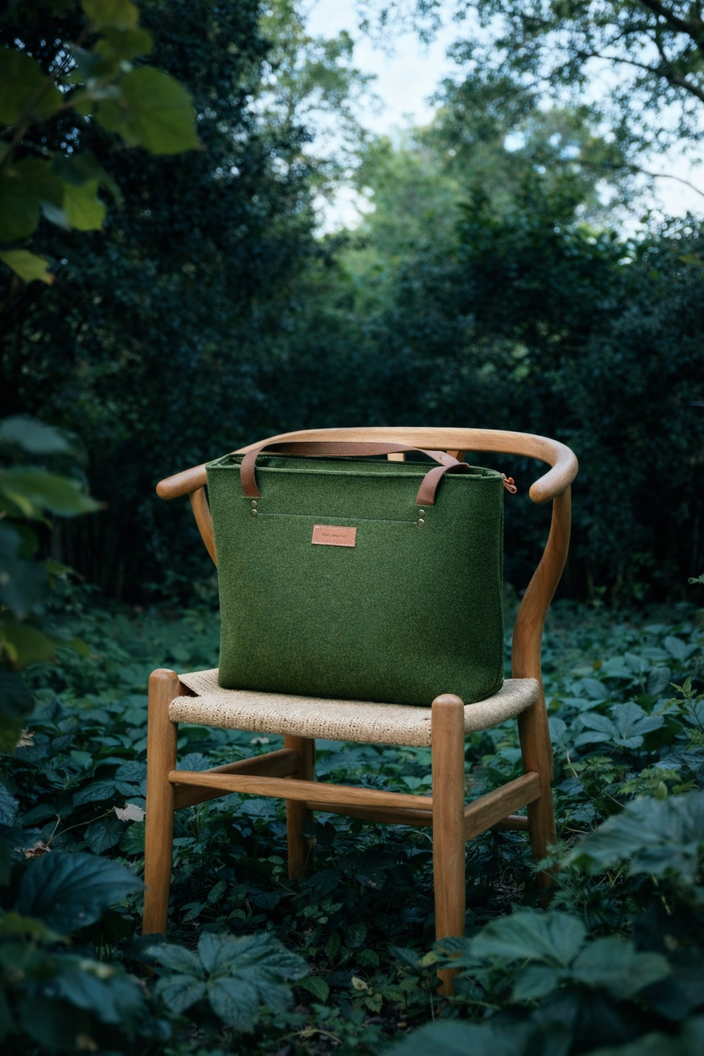 Grift XL bag felt - Anthracite - With zipper