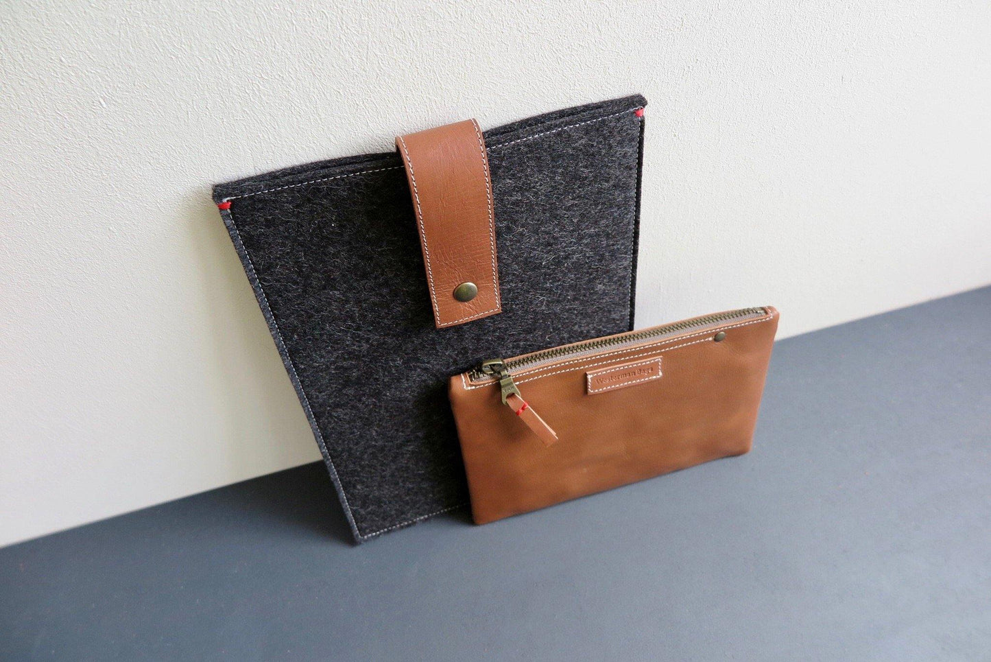 CLASSIC CASE van vilt en leer voor Ipad Pro | Mini | Air - Westerman Bags vilten tassen en hoezen. Dutch Design.