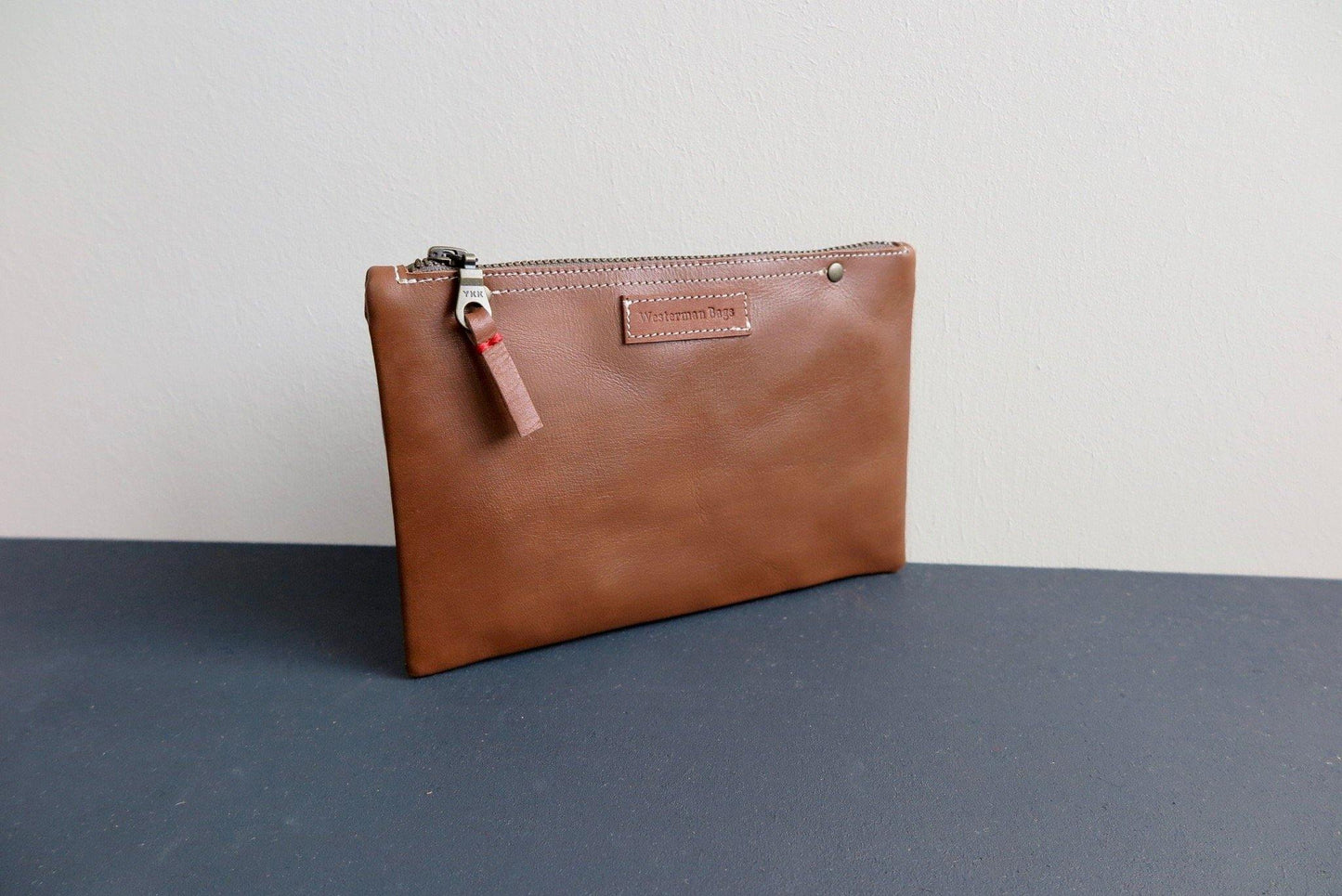 CLASSIC CASE - XL leren etui van plantaardig gelooid leer - Westerman Bags vilten tassen en hoezen. Dutch Design.