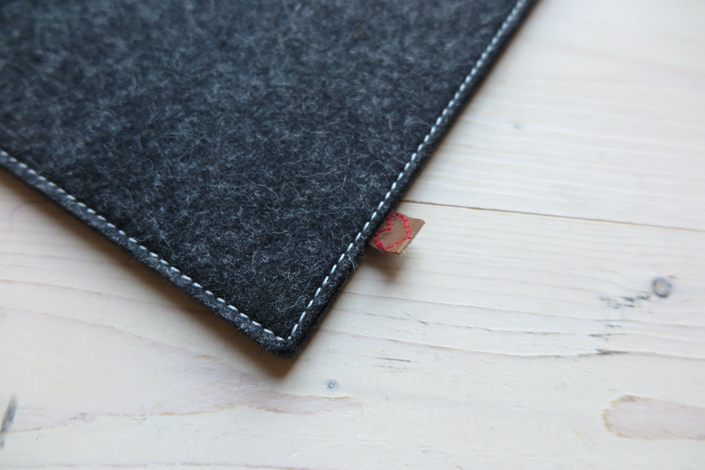 Black felt cover for MS Surface Pro 7 with Type Cover