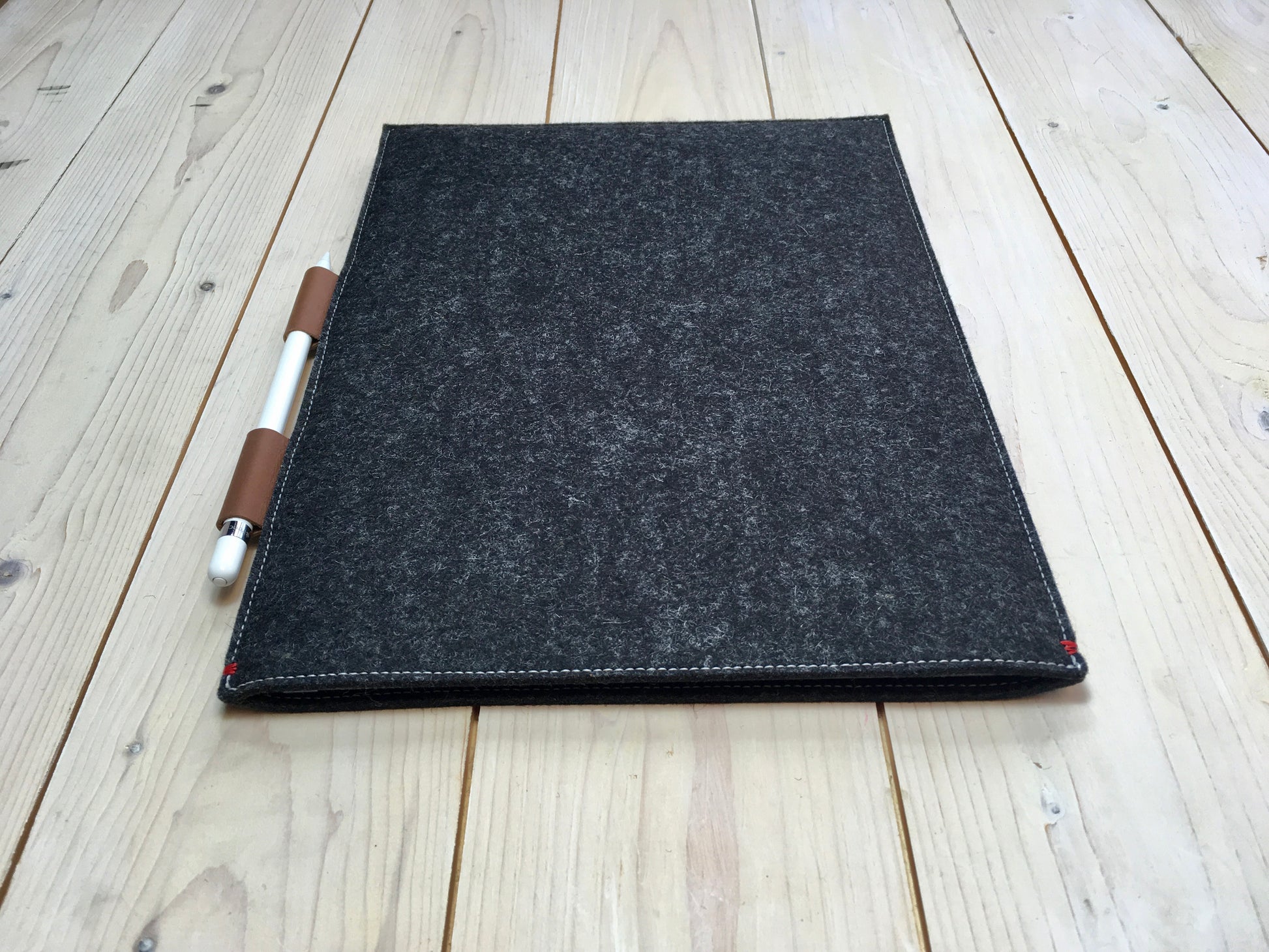 IPad Pro 12.9 10.5 How of Black felt with Leather Apple Pencil Holder Westerman Bags Vilt Design Oils