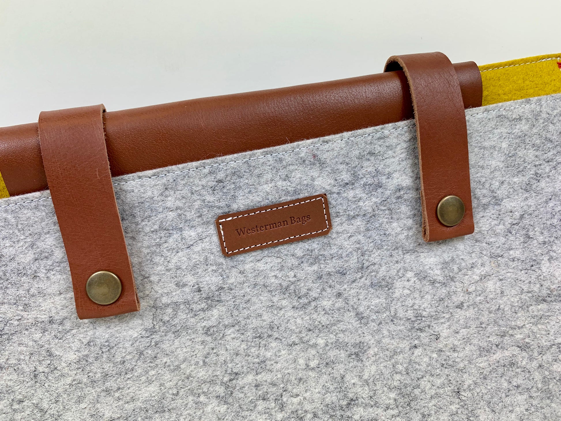 MacBook Air felt case with leather logo Westerman Bags