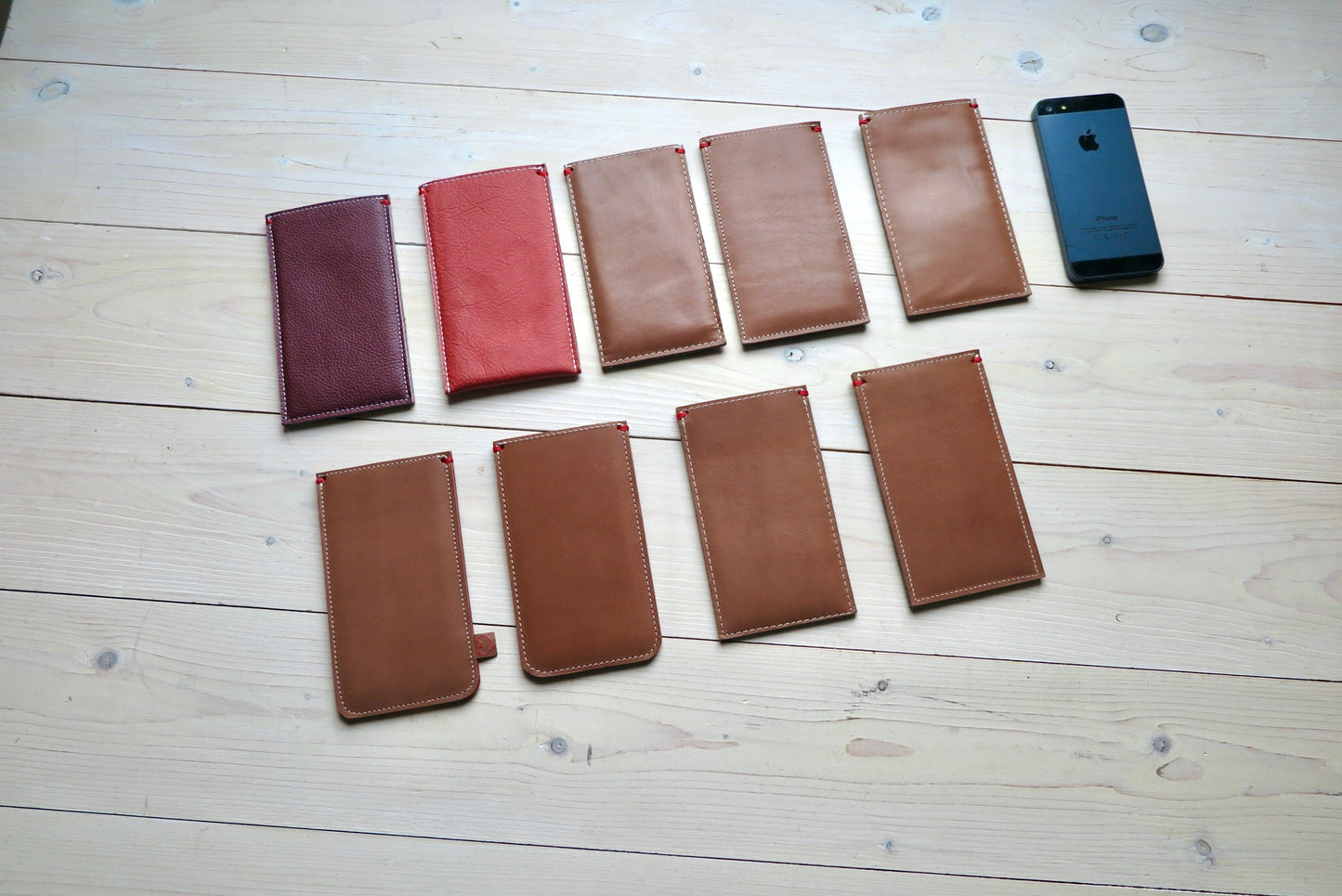 Vintage iphone se / 5s covers, leren hoesje voor ouder model iphone se